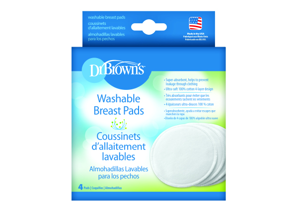 Dr Brown's Washable Breast pad - 4-Pack